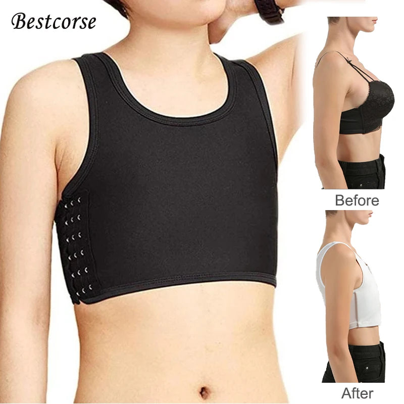 Chest Pull Over Flat Bra For Big Breasts Women