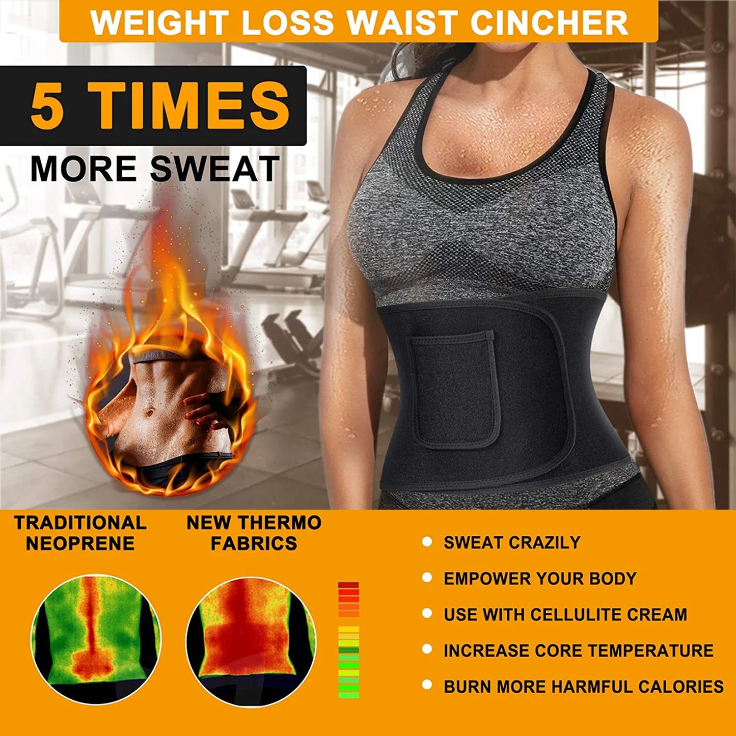 Women Waist Trimmer Sauna Sweat Trainer Belt