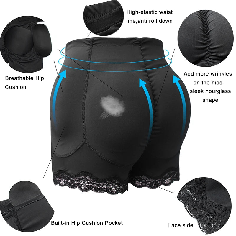 New Booty Enhancer Padded Butt Lifter Shapewear Panties