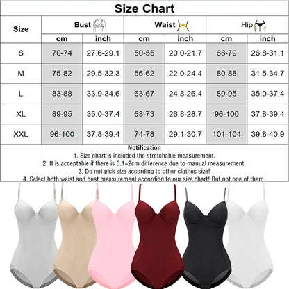 Comfortable Slimming Bodysuit Shapewear Lingerie with Straps